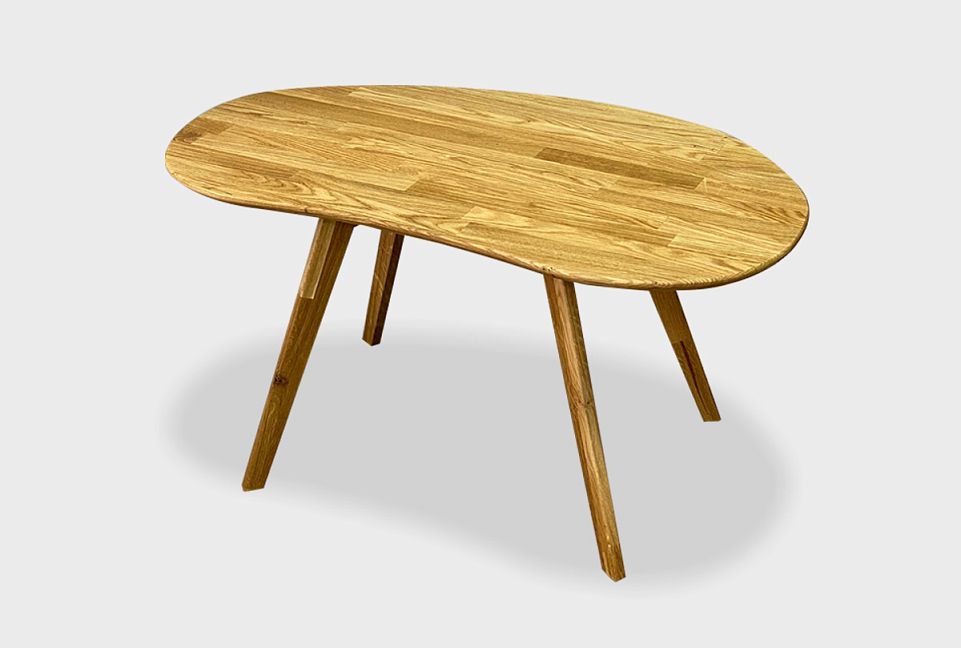 Стол журнальный "Арт" овальный 267; белёный дуб