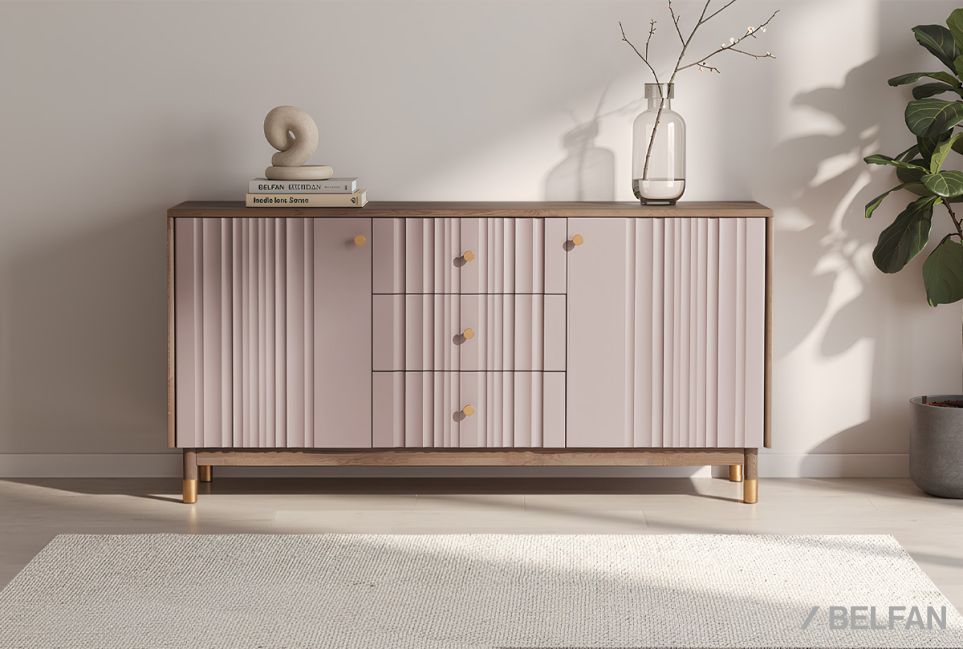 Тумба "Меридиан" 3 (с ящиками) массив дуба, МДФ 1