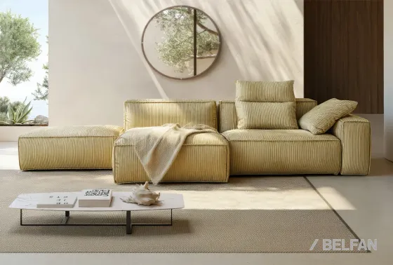 «ХЬЮГО» диван с оттоманкой и пуфом #1