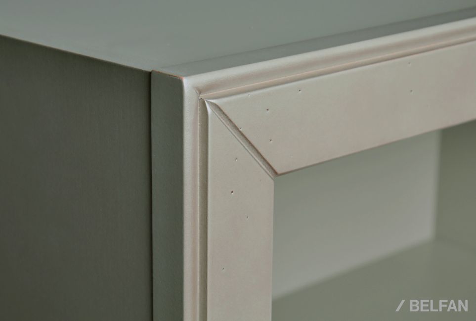 Шкаф навесной открытый "Оливия" массив и шпон ольхи 2