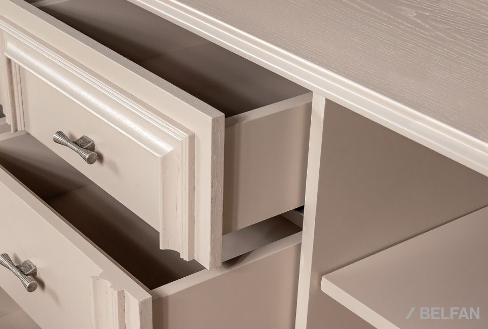 Тумба "Сакраменто" 3 (с ящиками) массив и шпон дуба, МДФ 6