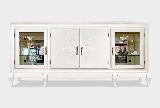 Тумба "Соната" (без декора) массив и шпон дуба 4