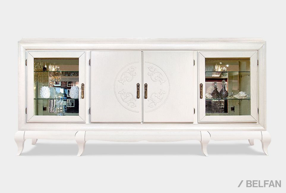 Тумба "Соната" (без декора) массив и шпон дуба 1