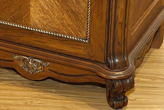 Шкаф для книг "Алези 8" (правый) массив и шпон дуба 3