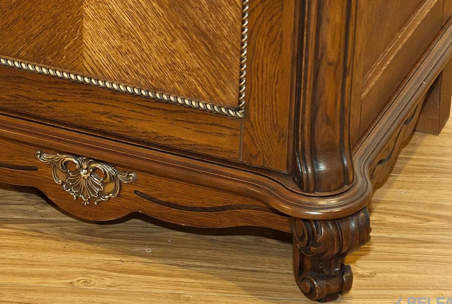 Шкаф для книг "Алези 8" (правый) массив и шпон дуба 2