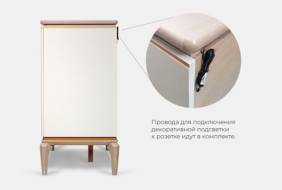 Тумба "Алекса" 3 (с ящиками) массив и шпон дуба, МДФ 13