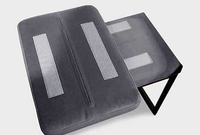 Банкетка "Арт" металл (маленькая); *КМ-009.224; черный; Velutto 32