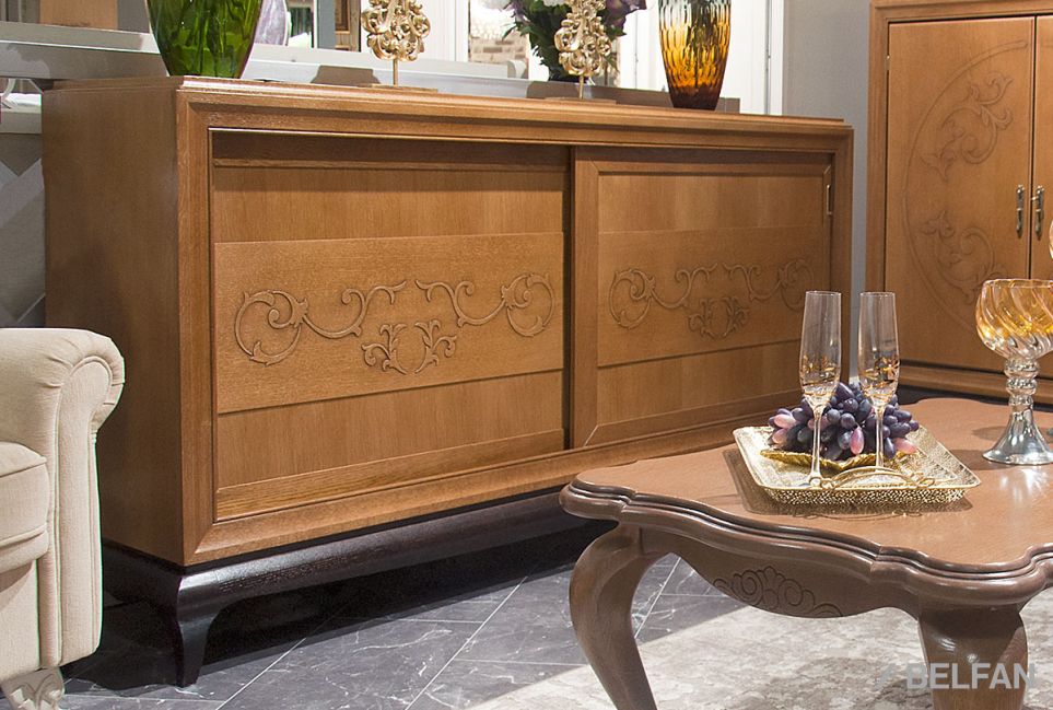 Тумба-купе "Соната" (декор) массив и шпон дуба 1