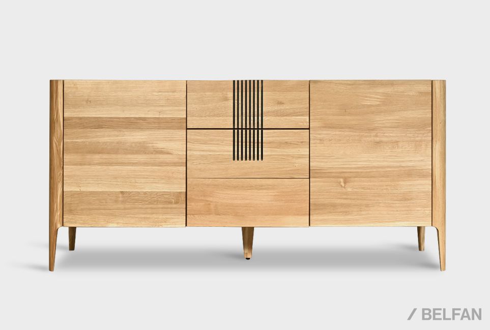 Тумба "Бергамо" 3 (с ящиками) массив дуба 2