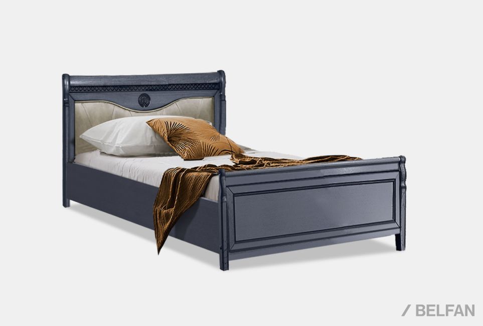 Кровать "Лика" (высокое изножье) массив и шпон дуба 1