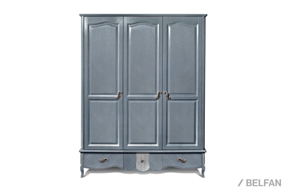 Шкаф для одежды "Катрин" фигурный 3-х дв. без зеркала массив и шпон дуба 1