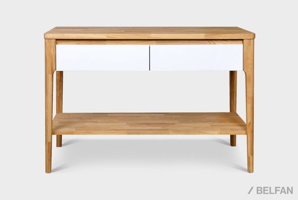 Стол-консоль "Уоллстрит" массив дуба, МДФ 1