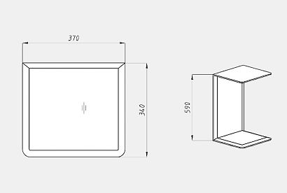 Стол приставной "Арт" 60; белёный дуб