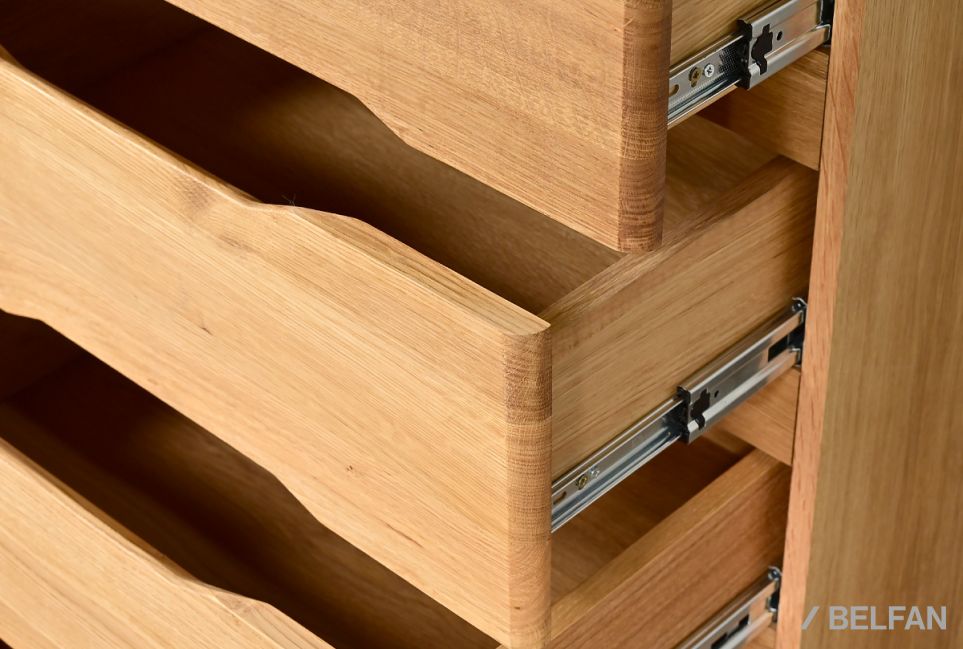 Комод "Элва" B-5 высокий массив и шпон дуба 6