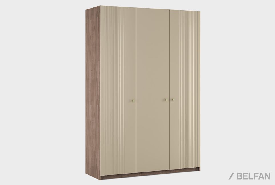 Шкаф для одежды 3-х дверный "Меридиан" (комбинированный) шпон дуба, МДФ 1