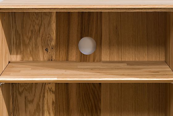 Тумба "Норман" 3 с нишей (левая) массив дуба, МДФ, металл 10