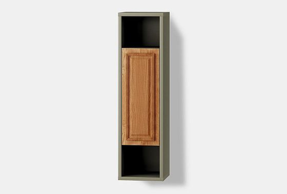 Шкаф настенный "Сакраменто" (левый) массив и шпон дуба, МДФ 8