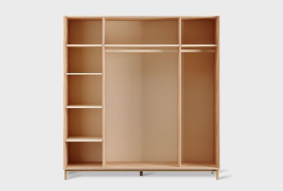 Шкаф для одежды 4-х дверный «Авеню» шпон дуба, МДФ, металл 3