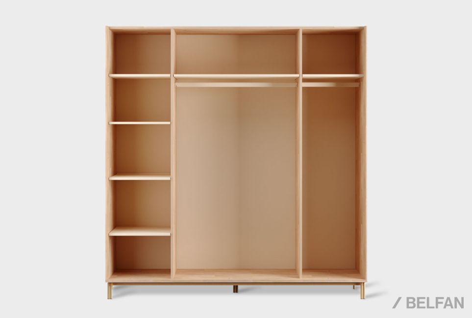 Шкаф для одежды 4-х дверный «Авеню» шпон дуба, МДФ, металл 2