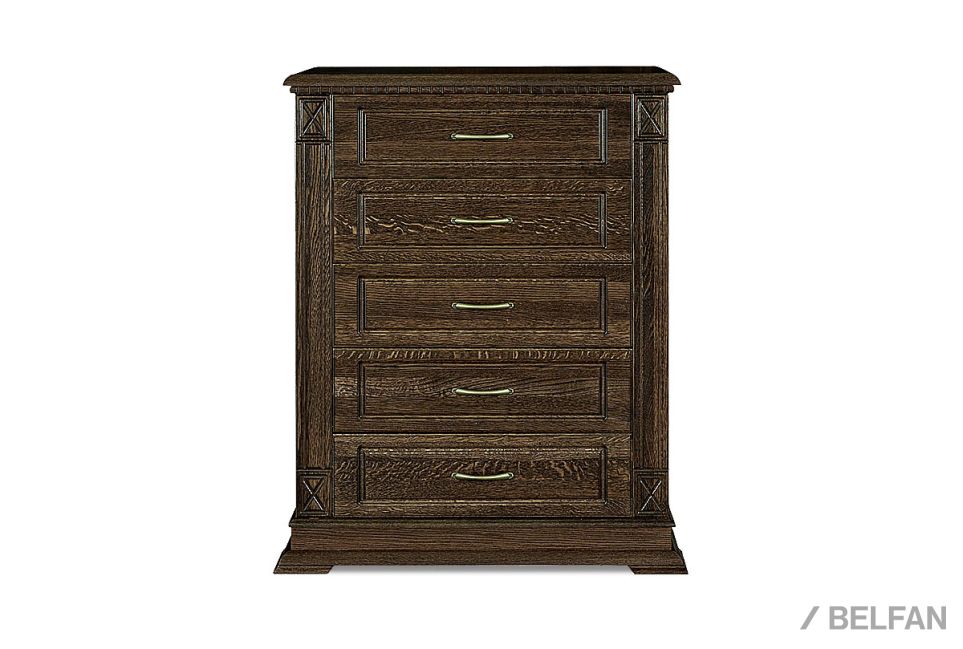 Комод высокий «Верди Люкс» массив и шпон дуба 2