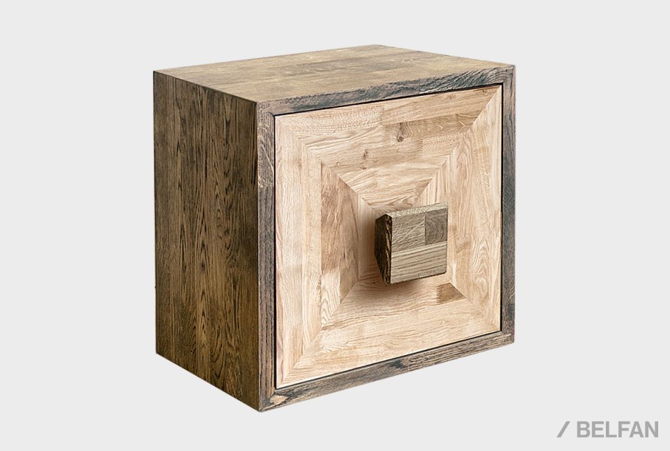 Модуль для стеллажей открытых 1-но дв. "Cube Design" массив дуба 1