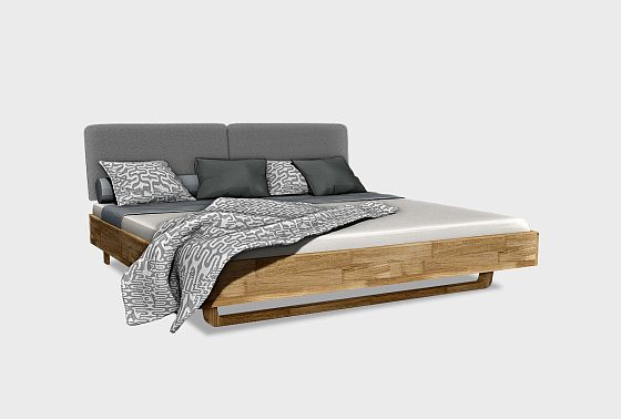 Кровать "Уоллстрит" (мягкое изголовье) массив дуба 3