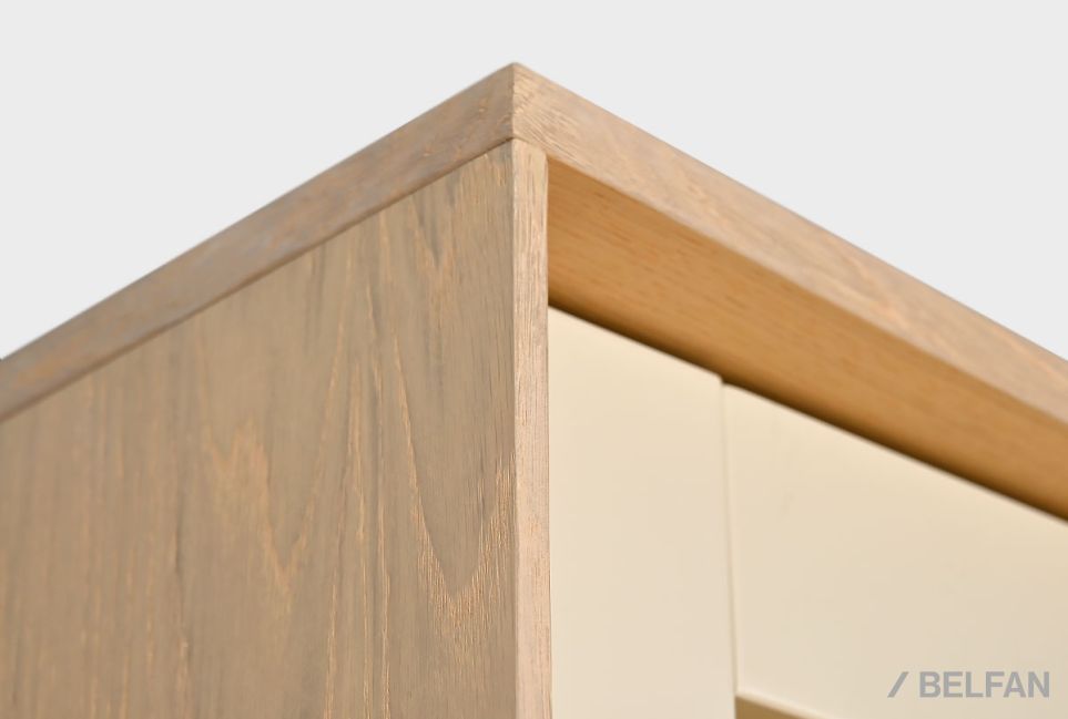 Витрина 1-но дверная «Авеню» (левая) шпон дуба, МДФ, металл 11