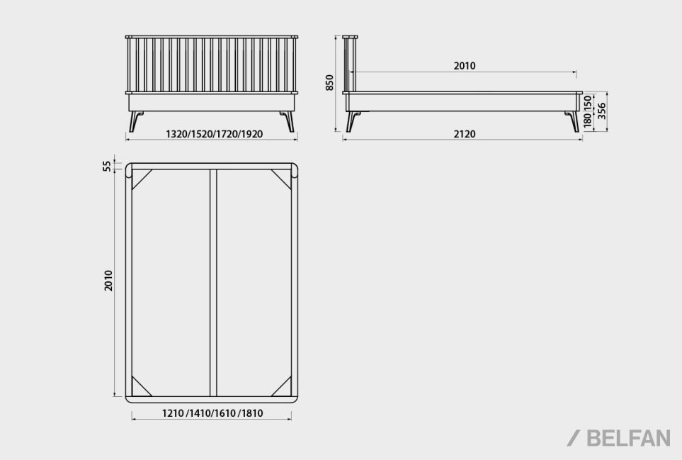 Кровать "Элва" массив и шпон дуба 4