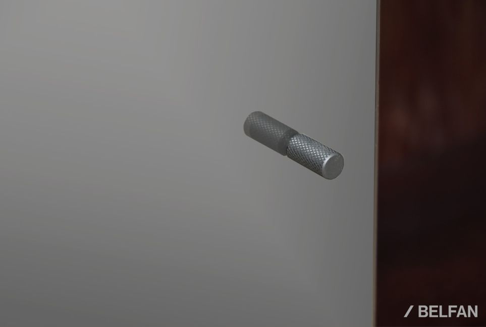 Тумба высокая "Монреаль" (зеркало) шпон дуба, МДФ, металл 6