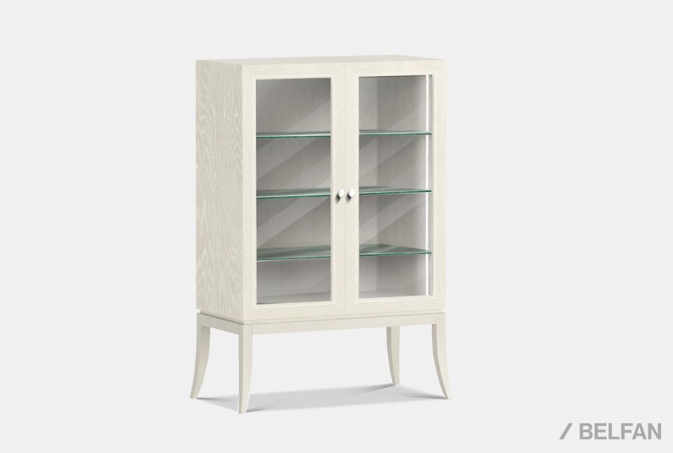 Тумба высокая "Коста" (стекло) массив и шпон дуба 2