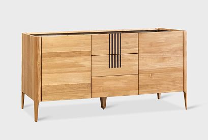 Тумба "Бергамо" 3 (с ящиками); дуб натуральный