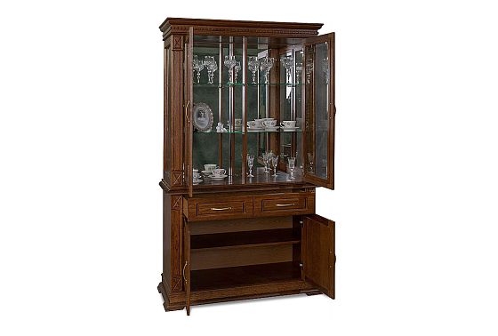 Шкаф комбинированный "Верди Люкс 2з" массив и шпон дуба 3