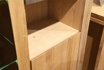 Шкаф с витриной комбинированный "Берген"; *ВМФ-6132 Ф; бейц-масло, графит