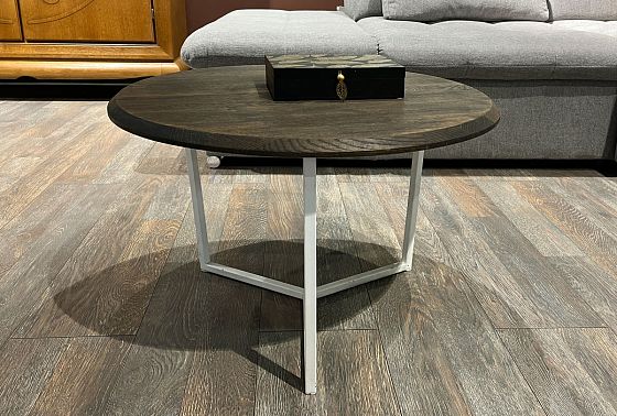 Стол журнальный "Арт" круглый 60 массив дуба, металл 6