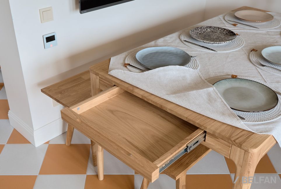 Стол обеденный "Соул" (раскладной) массив дуба 3