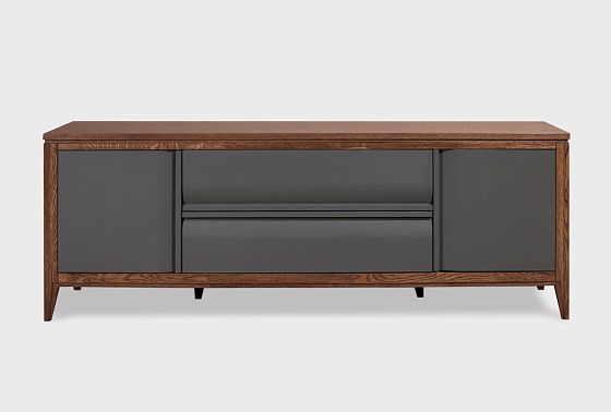 Тумба под ТВ «Дакота» 190 массив и шпон дуба, МДФ 4