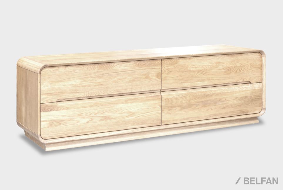 Тумба под ТВ "Монблан" 180 массив дуба 1