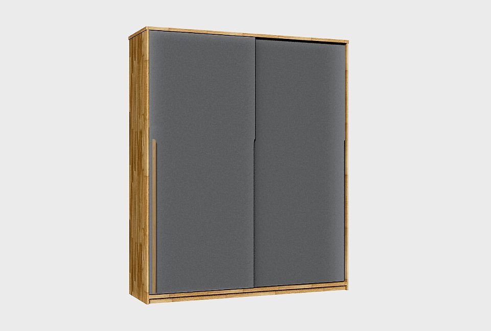 Шкаф-купе 2-х дверный "Уоллстрит"; к-бейц-масло, ф-белый