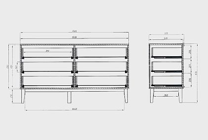 Комод "Чикаго" (6 ящиков)