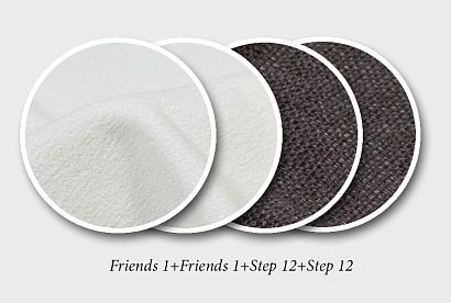 "Леформ" диван 3-х модульный; нераскл.; 2L1R; металл черный; Friends\1+Friends\1+Step\12+Step\12 (гр. 5/ТД)