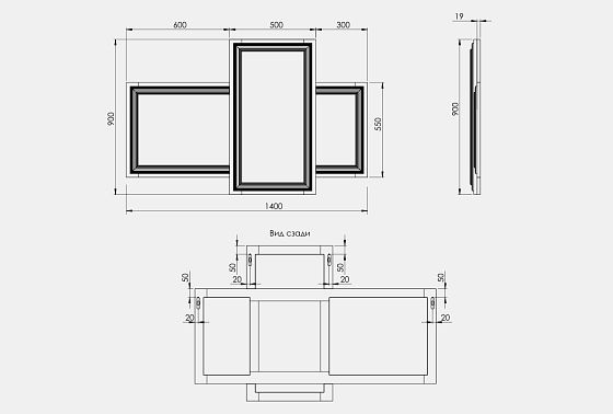 Зеркало настенное "Сакраменто" МДФ 4