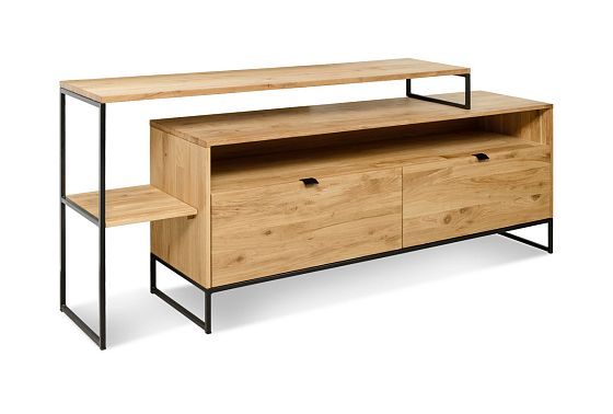 Приставка к тумбе под ТВ "Forest" массив дуба, металл 7