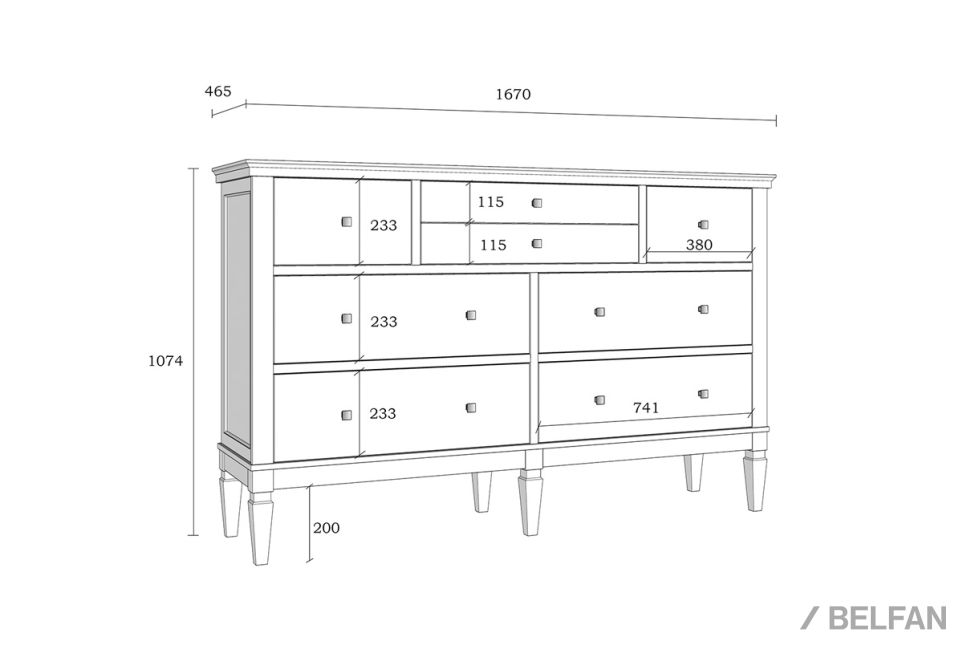 Комод "Ольса" 224 массив сосны 4