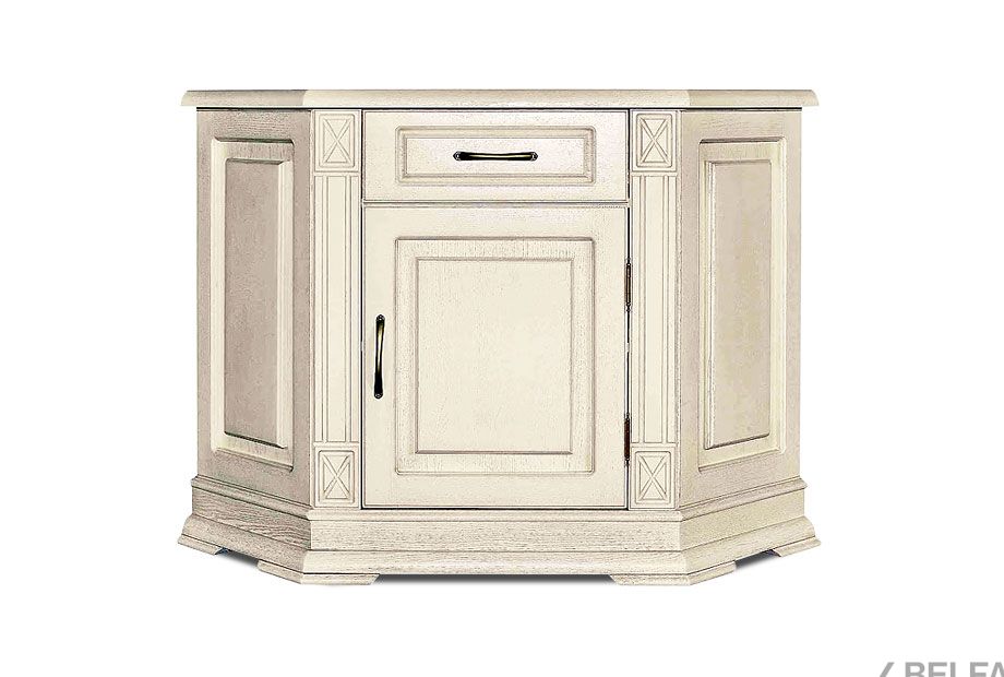 Тумба угловая "Верди Люкс 1у" массив и шпон дуба 1