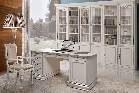 Шкаф 1-но дверный со стеклом "Тэфи" (правый) массив и шпон дуба 3