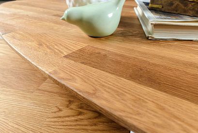 Стол журнальный "Арт" 90 (капля); бейц-масло