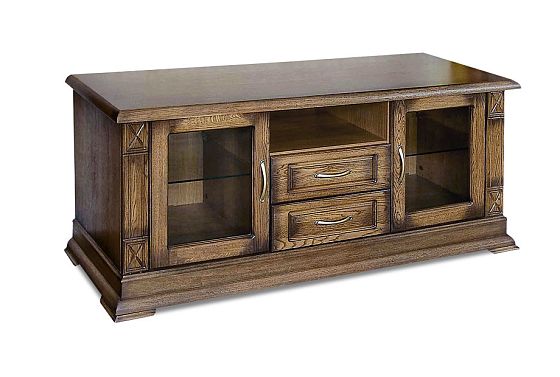 Тумба под ТВ "Верди Люкс ТВ2" массив и шпон дуба 3