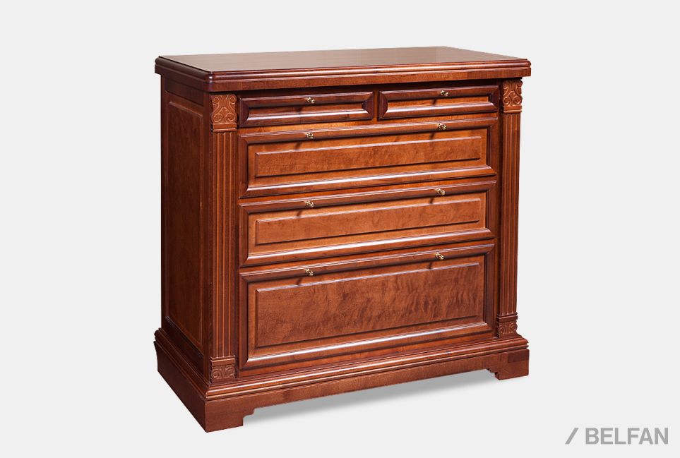 Комод "Престиж" 3 массив и шпон берёзы 1