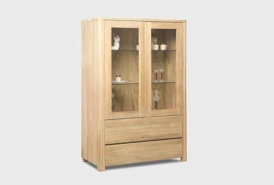 Тумба 2-х секционная "Норд" (высокая) массив дуба 3