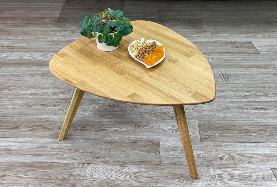 Стол журнальный "Арт" треугольный 265 массив дуба 5